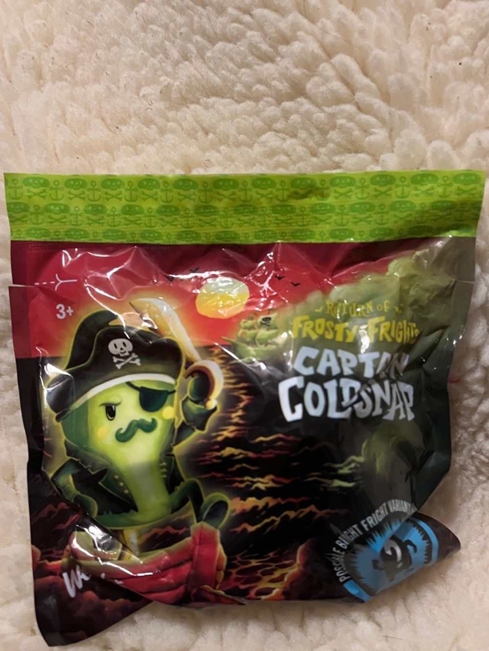 Wendy’s Captain Coldsnap Figure Packaging — Green and Black